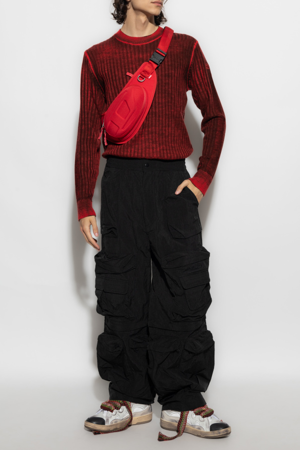 トップス 23AW diesel k-andelero L K-ANDELERO Man: Printed wool jumper | Diesel